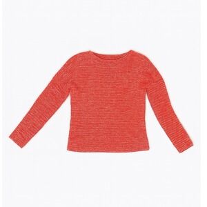 KUNA Women's 100% Baby Alpaca Pink Marled Knit Long Sleeve Sweater- Size Small‎